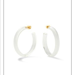Alison Lou LOUCITE Medium Jelly Hoops in White